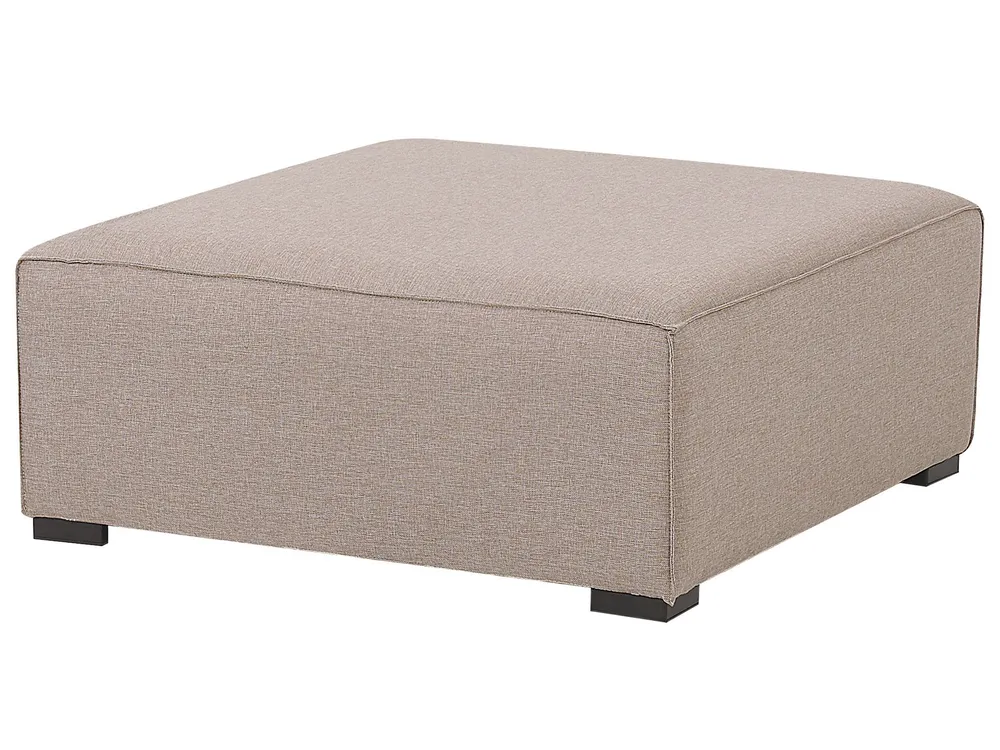 Garden Corner Sofa with Ottoman 7 Seater AREZZO Modular Beige Left Hand_778107