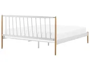 Säng med lamellram Metall MAURS 180 x 200 cm Vit_794551