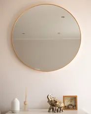Wall Mirror ANNEMASSE 80 cm 80 cm Metal Gold_856455