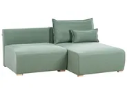 Modular Corner Sofa NERBO Fabric Light Green Left Hand_1035348