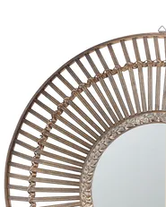 Wall Mirror BLASITO 66 cm 66 cm Bamboo Brown_807271