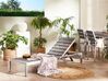 Sun Lounger NARDO Reclining Metal Grey