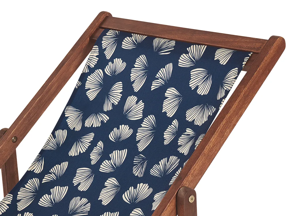 Set of 2 Sun Lounger Replacement Fabrics ANZIO/AVELLINO 113 x 44 cm Navy Blue_819909