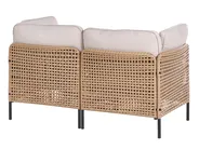Garden Sofa 2 Seater OMEGANA PE Rattan Light Beige_1040478