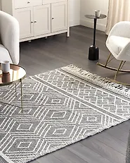 Rug SAVUCA Black 160 x 230 cm Wool_1182460
