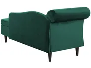 Left-Hand Chaise Longue LUIRO with Storage Velvet Emerald Green_768752