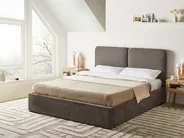 Ottoman Bed ARBOIS Chenille Taupe 160 x 200 cm (EU King Size)_1023119