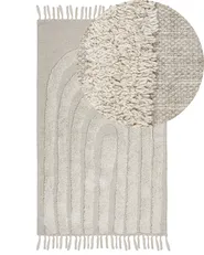 Matto HAKKARI Vaaleanbeige 80 x 150 cm Puuvilla_837827