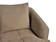 Living Room Set 5 Seater HOBRO Fabric Brown_949737