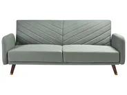 Sofa Bed 3 Seater SENJA Faux Linen Green_944743