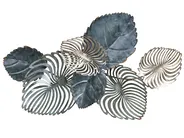 Wall Decor Leaf MAGNESIUM Metal 55 cm Gold_825275