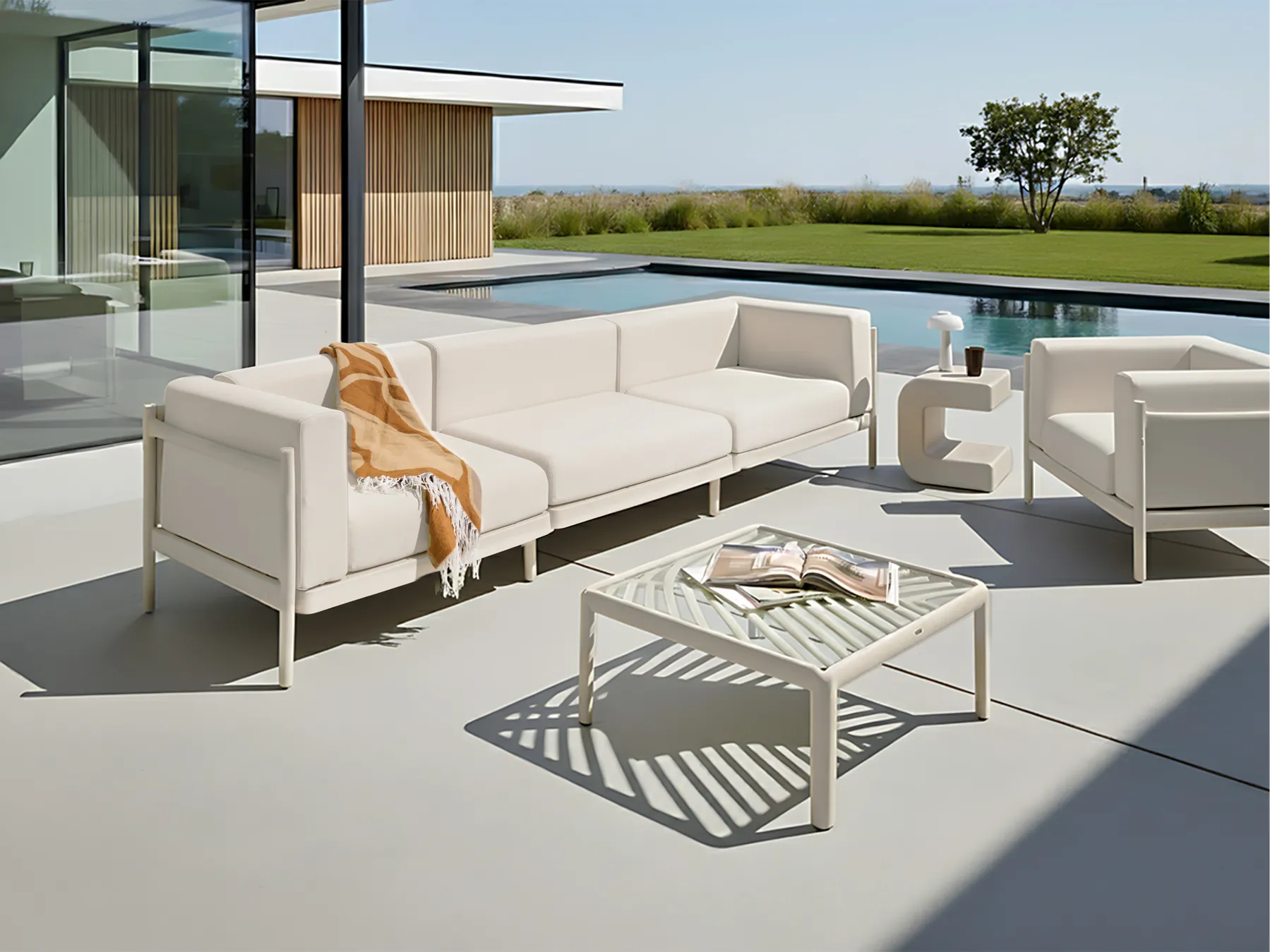 Ulkosohvan jatkopala FERRETTI Vaaleanbeige_1027789