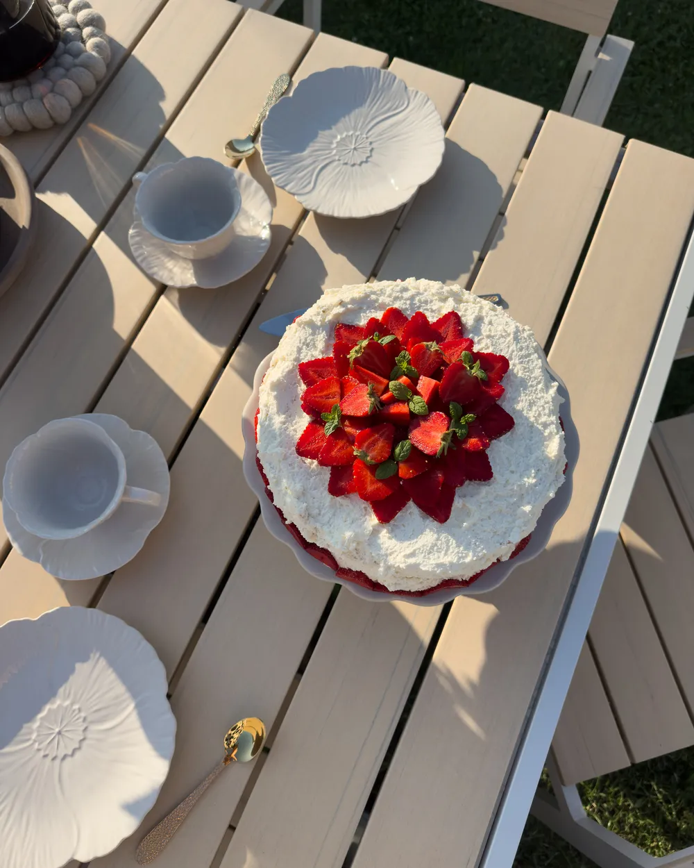 Trädgårdsmatbord för 6 personer COMO 150 cm 90 cm Beige_1006470
