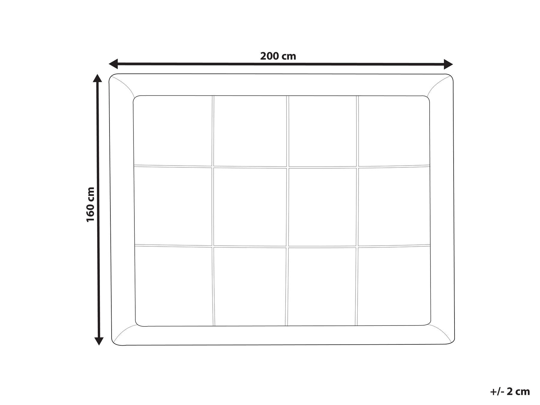 Polyester Mattress Topper MULHACEN 160 x 200 cm (EU King Size)_703805