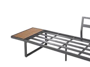 Garden Corner Sofa with Table 4 Seater PIENZA Light Brown/ Grey Left Hand_1003110
