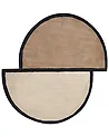 Rug SAKARO Taupe ø 160 cm Wool