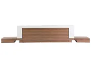 Waterbed Faux Leather ZEN 180 x 200 cm (EU Super King) Brown Ash Wood_670613