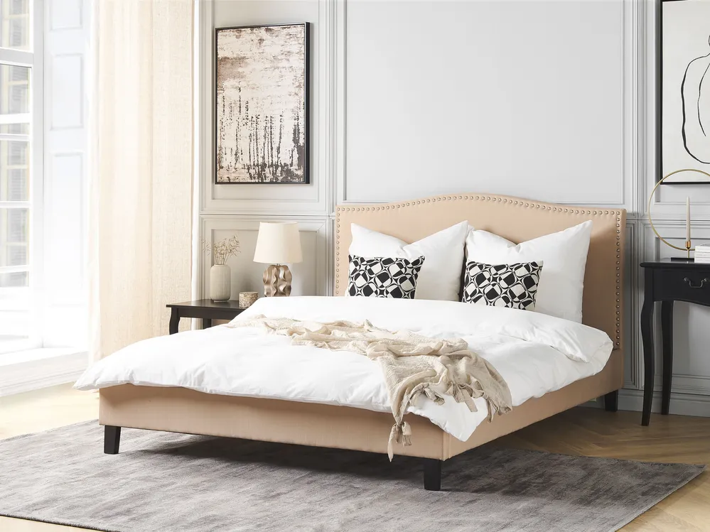 Bed Fabric MONTPELLIER 180 x 200 cm (EU Super King) Beige