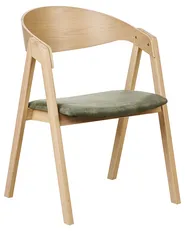 Set of 2 Dining Chairs YUBA Wood Dark Green_934236