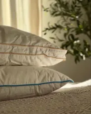 Bed Pillow ANETO Low 50 x 60 cm Duck Feathers and Down White_1177727
