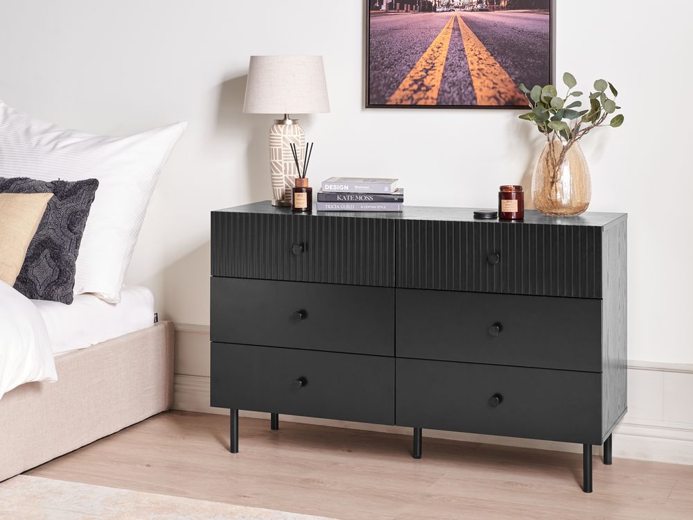 6 Drawer Chest COVENTRY Black