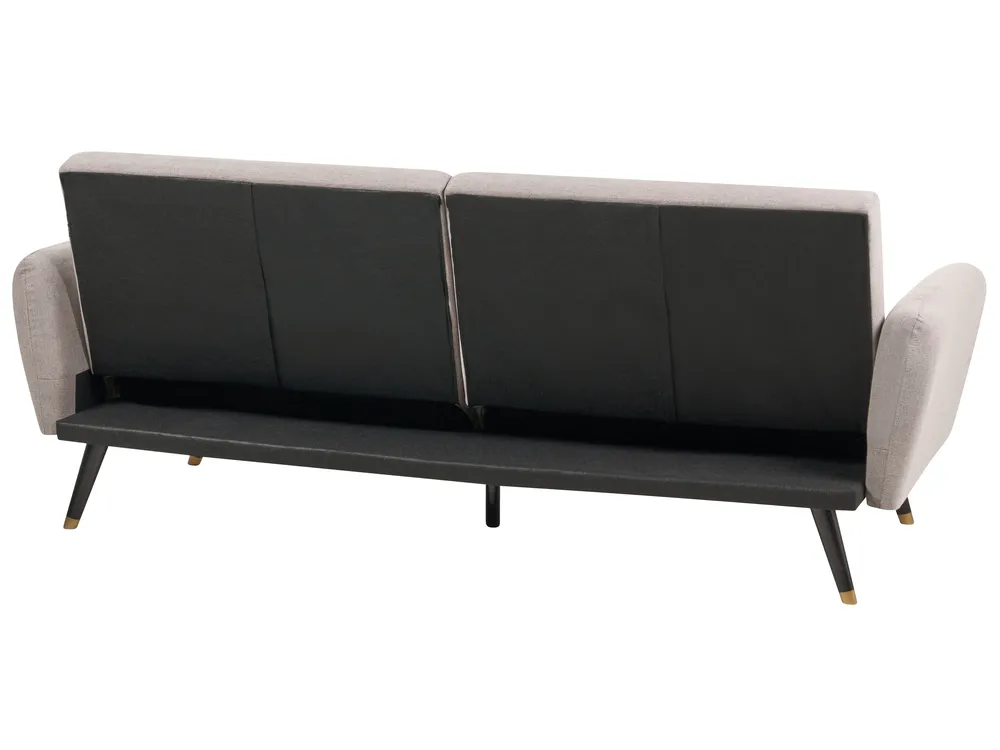 Sofa Bed 3 Seater VIMMERBY Fabric Light Brown_900071