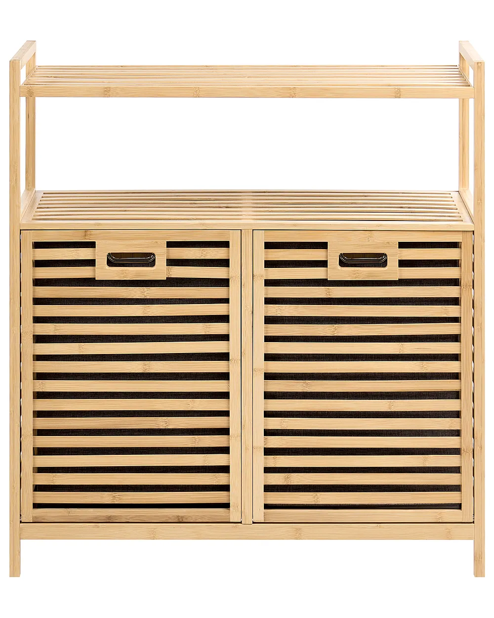 Vaskeriskap med vippbar front CEJAR 88 cm Bambus Lysebrun_1144740