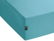 Fitted Sheet HOFUF 140 x 200 cm Cotton Turquoise_815968