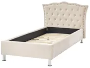 Bed Velvet METZ 90 x 200 cm (EU Single) Beige_861352