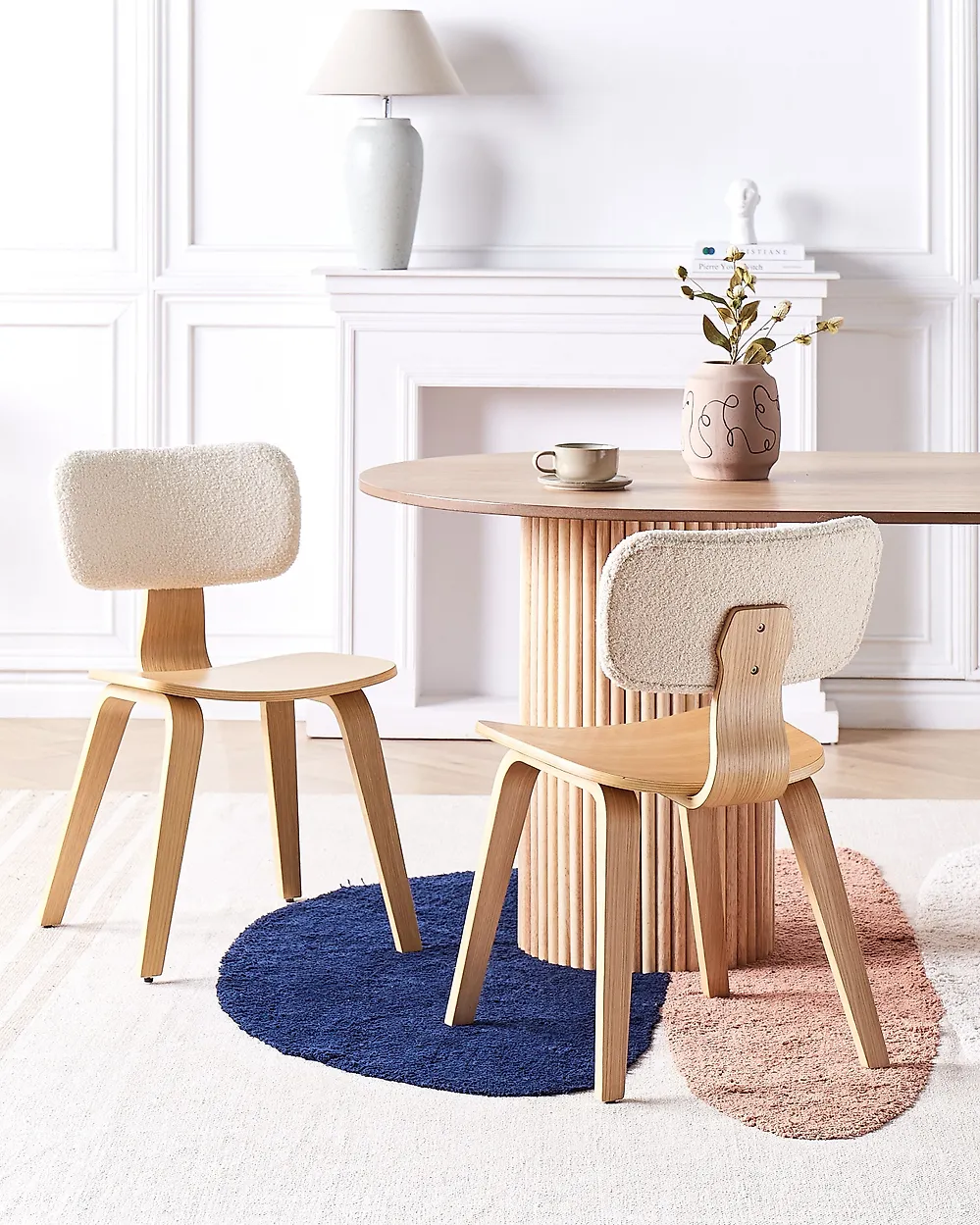 Set med 2 matstolar LUCINDA Trä Ljusbrun_1173995