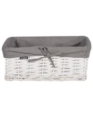 Set of 5 Baskets ELLA Willow Wood White 50/86 L_939841