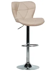 Set med 2 barstolar VALETTA Vridbar Konstläder Ljusbeige_868862