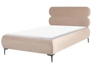 Säng med lamellram Sammet LESSAY 120 x 200 cm Taupe_1124944
