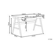 Skrivbord SHESLAY 120 cm 70 cm med lådor Mörkbrun_810339