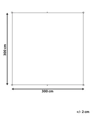 Aurinkopurje LUKKA 300 cm 300 cm Luonnonvalkoinen_813071