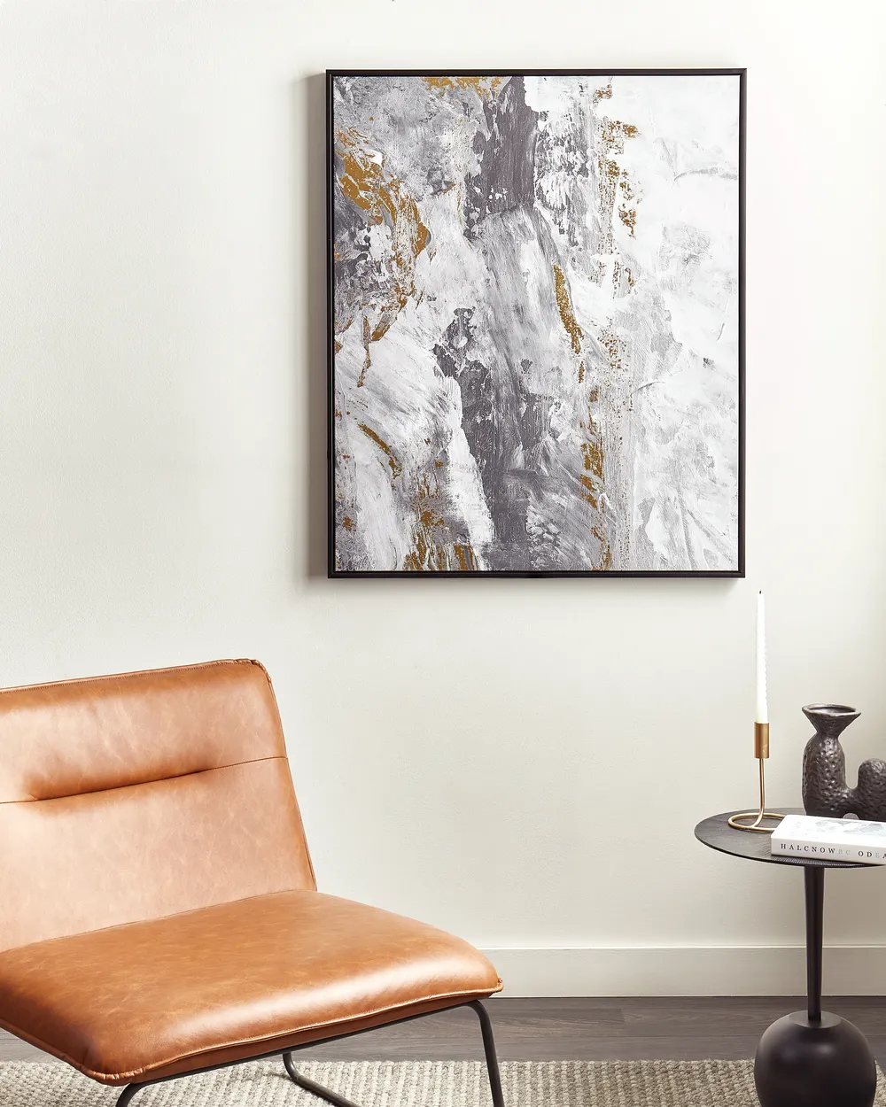 Canvas JESI 83 x 103 cm Abstract Motif Grey