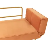 Sofa Bed 2 Seater SAARELA Velvet Orange_932726