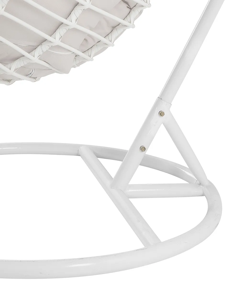 Hanging Chair with Stand FANO PE Rattan White_724376