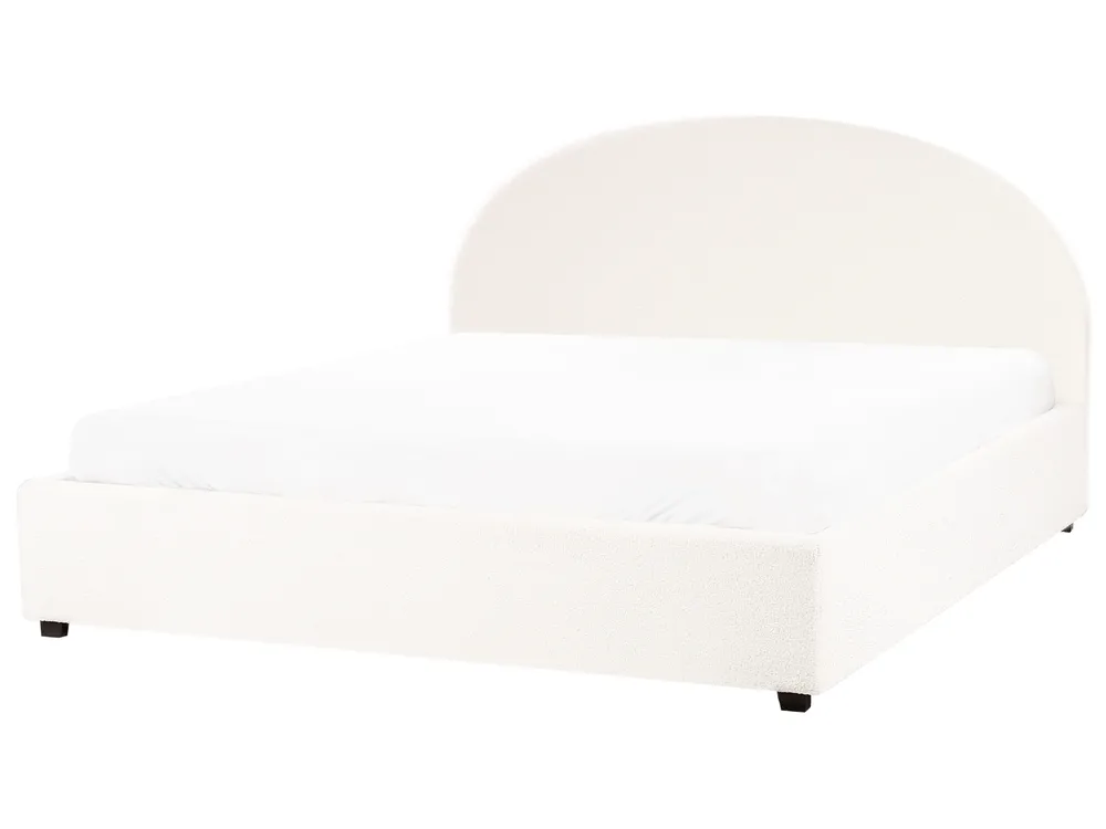 Ottoman Bed VAUCLUSE Boucle Off-White 180 x 200 cm (EU Super King)_952016