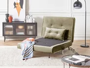 Single Sofa Bed FARRIS Velvet Olive Green_875513