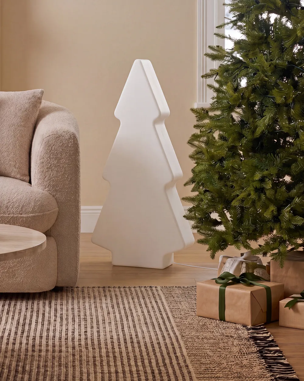 LED-ulkolattiavalaisin FINNAN 83 cm Joulukuusi Valkoinen_1022232