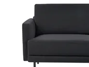 Corner Sofa 2 Seater BREDA Fabric Black Left Hand_946114