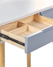 Dressing Table with Mirror and Stool DIEPPE LED White_850240
