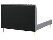 Säng med lamellram Sammet MARVILLE 140 x 200 cm Grå_835929
