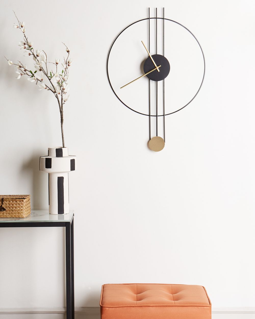 Seinäkello ANNIVIERS 44 cm Metalli Musta