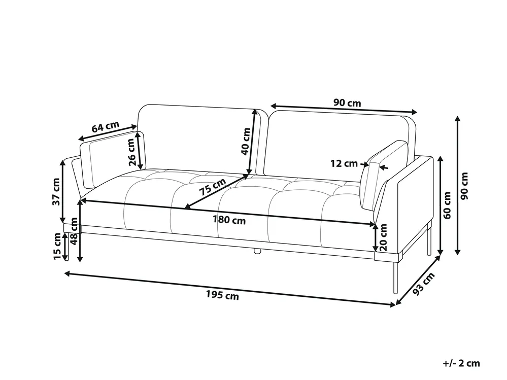 Soffa 3-sits SKAVEN Off-White_954642