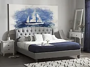 Bed Fabric BORDEAUX 180 x 200 cm (EU Super King) Light Grey_1182448
