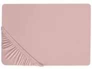 Fitted Sheet HOFUF 90 x 200 cm Cotton Pink_815896