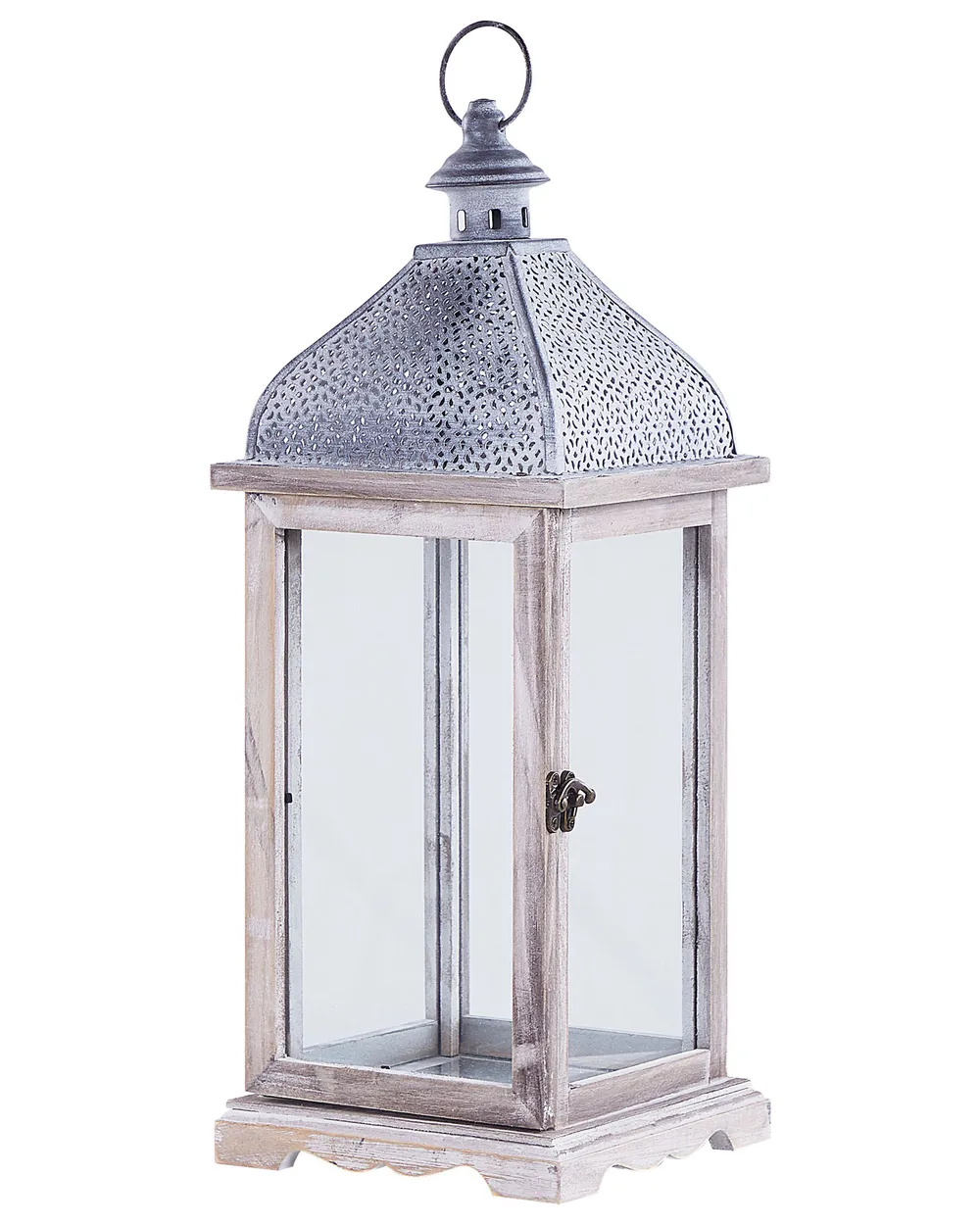 Lantern SAMAR 47 cm Pine Wood White
