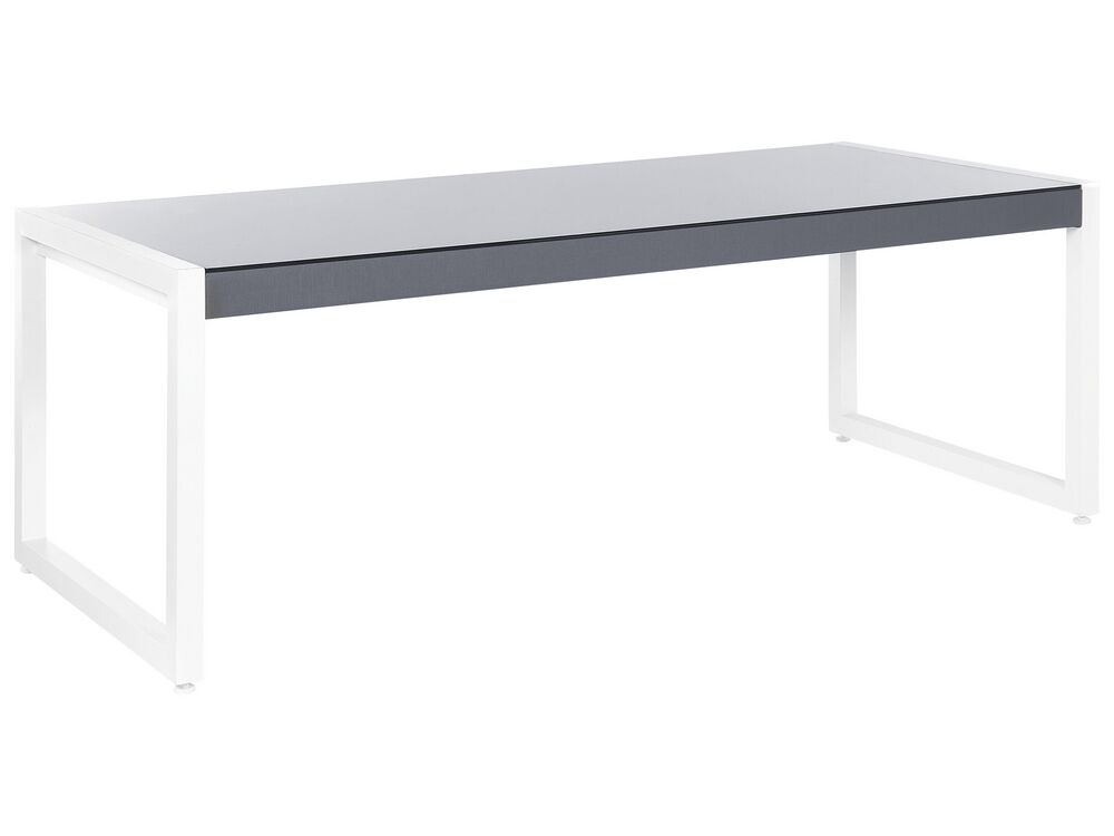 Spisebord til hagen BACOLI 210 cm 90 cm Glass Off white